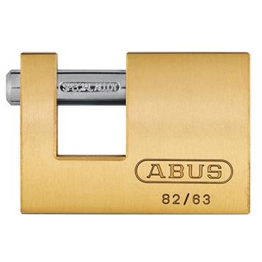 82/63mm Monoblock Brass Shutter Padlock Carded