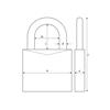 90RK/50mm TITALIUMâ„¢ Padlock Closed Shackle