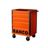 1472K5 26in E72 Storage HUB Tool Trolley with 5 Drawers Orange