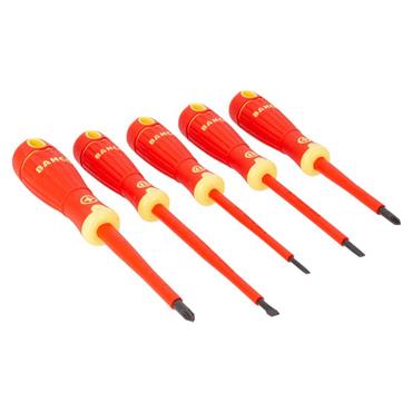B220.005 BAHCOFIT Insulated Screwdriver Set, 5 Piece