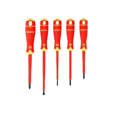 B220.005 BAHCOFIT Insulated Screwdriver Set, 5 Piece
