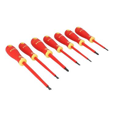 B220.007 BAHCOFIT Insulated Screwdriver Set, 7 Piece
