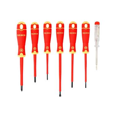 B220.027 BAHCOFIT Insulated Screwdriver Set, 7 Piece