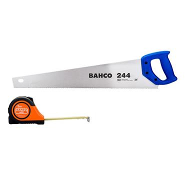 2 x 244 22in Handsaws + 1 x MTB-5 Short Measuring Tape