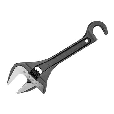 Wide Jaw Adjustable Wrench with Hook 254.5mm