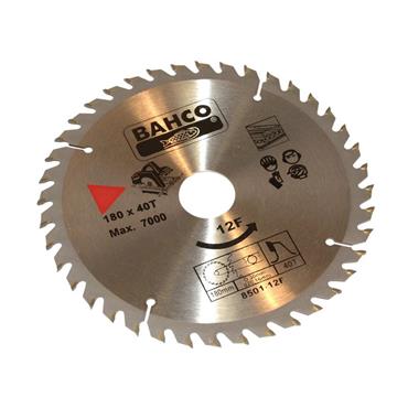 8501-12F Portable/Table Saw Blade for Wood 180 x 30mm x 40T