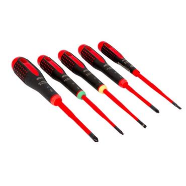 BE-9871SL ERGOâ„¢ Slim VDE Insulated Screwdriver Set, 5 Piece