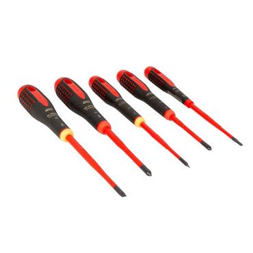BE-9881SL ERGOâ„¢ Slim VDE Insulated Screwdriver Set, 5 Piece
