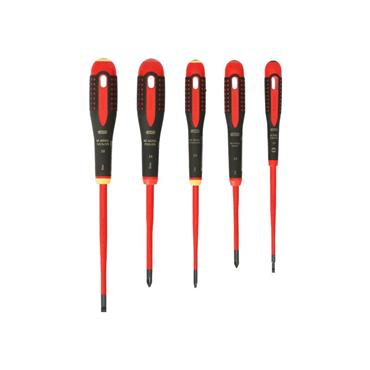 BE-9881SL ERGOâ„¢ Slim VDE Insulated Screwdriver Set, 5 Piece
