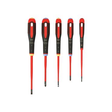 BE-9882SL ERGOâ„¢ Slim VDE Insulated Screwdriver Set, 5 Piece