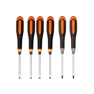 BE-9882TB ERGOâ„¢ Through Blade Screwdriver Set, 6 Piece