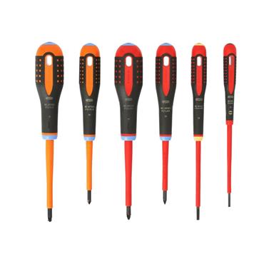 BE-9884S ERGOâ„¢ VDE Insulated Screwdriver Set, 6 Piece