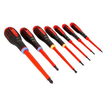 BE-9888S ERGOâ„¢ VDE Insulated Screwdriver Set, 7 Piece