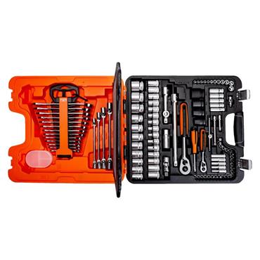 S108 1/4in & 1/2in Drive Socket & Combination Spanner Set, 108 Piece