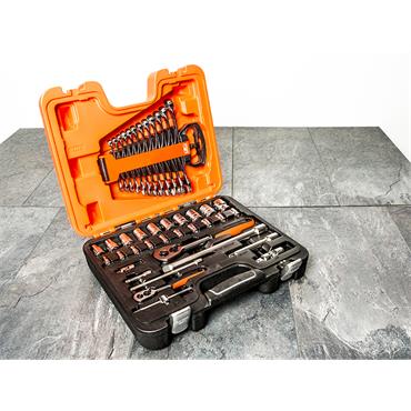 S410 1/4in & 1/2in Drive Socket & Spanner Set, 41 Piece
