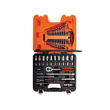 S410 1/4in & 1/2in Drive Socket & Spanner Set, 41 Piece
