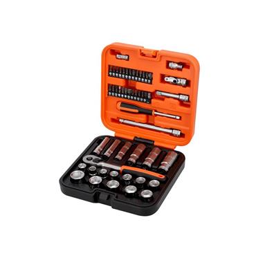 S51MC3H 3/8in Drive Standard and Deep Socket & 1/4in Bit Set, 51 Piece