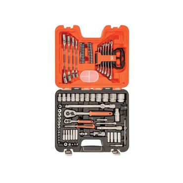 S910 1/4 & 1/2in Drive Socket & Spanner Set, 92 Piece