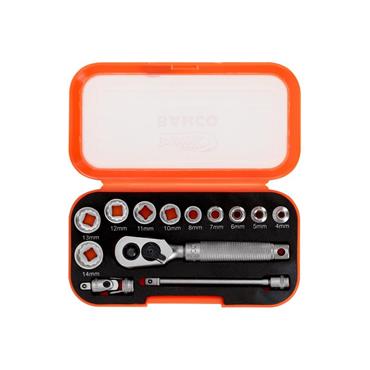 SBS13MC10.5 1/4in Drive Socket Set, 13 Piece