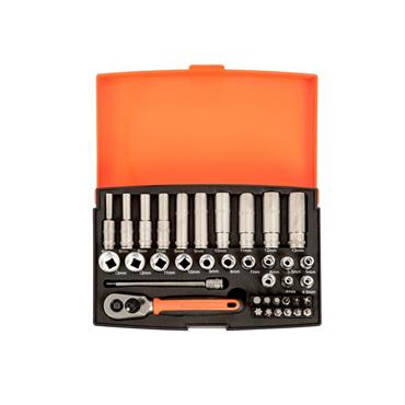 SL25L 1/4in Deep Drive Socket Set, 37 Piece