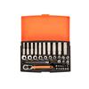 SL25L 1/4in Deep Drive Socket Set, 37 Piece