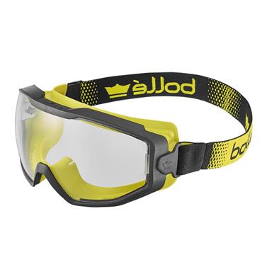 Spectrum Clear Vented Safety Googles, Black/Yellow