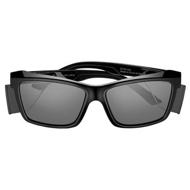 STKS 420 Black Gloss Frame Safety Glasses - Smoke