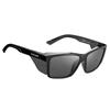 STKS 420 Black Gloss Frame Safety Glasses - Smoke