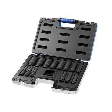 1/2in Drive Deep Impact Socket Set, 14 Piece