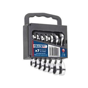 Stubby Ratchet Spanner Set, 7 Piece