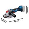 GWX 18V-10 Professional X-LOCK Angle Grinder 125mm 18V Bare Unit