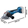 GWS 18V-10P Professional Angle Grinder 125mm 18V Bare Unit