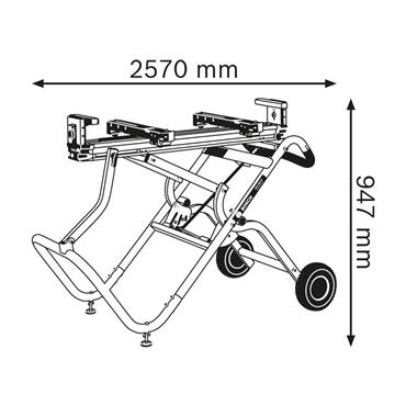 GTA 2500 W Professional Mitre Saw Stand