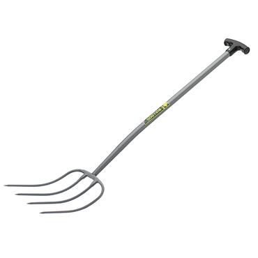 All-Metal 4-Prong Manure Fork T-Handle