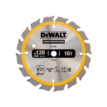 Cordless Construction Trim Saw Blade 136 x 10mm x 16T