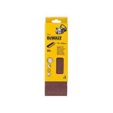 Sanding Belt 533 x 75mm 80G Pack of 3