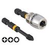 Impact Torsion Bits PZ2 x 50mm (x2) and Magnetic Screwlock Sleeve