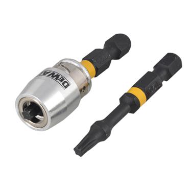 Impact Torsion Bits TX0 x 50mm (x2) and Magnetic Screwlock Sleeve