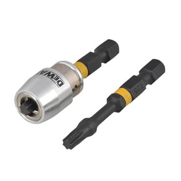 Impact Torsion Bits TX25 x  50mm (x2) and Magnetic Screwlock Sleeve