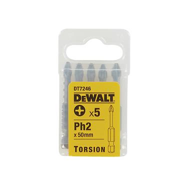 DEWALT IMPACT SCREWDRIVER BIT PH2 X 50MM PK 5