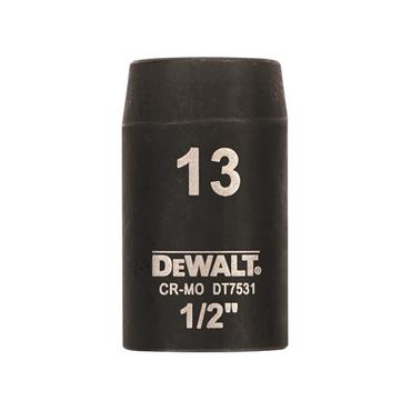 DT7531 1/2in Shallow Impact Socket 13mm