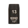 DT7531 1/2in Shallow Impact Socket 13mm