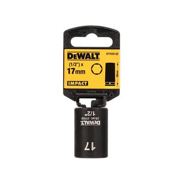 DT7535 1/2in Shallow Impact Socket 17mm