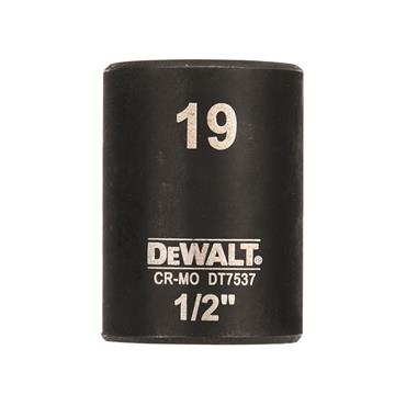 DT7537 1/2in Shallow Impact Socket 19mm