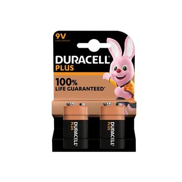 9V Plus Power +100% Batteries (Pack 2)