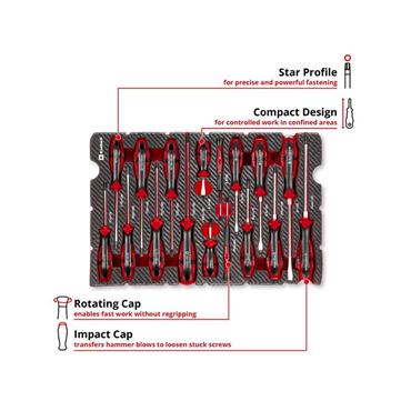 E-Case Inlay Screwdriver Set, 17 Piece