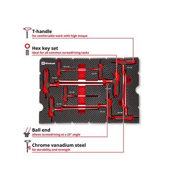 E-Case Inlay T-Handle Screwdriver Set, 9 Piece