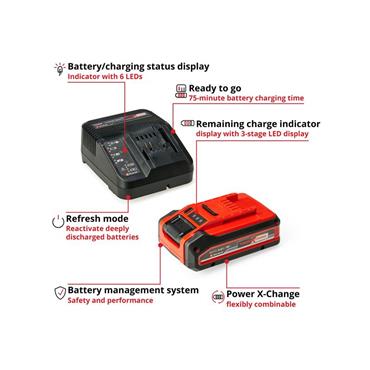 PLUS Power X-Change Battery & Charger Starter Kit 18V 1 x 4.0Ah Li-ion