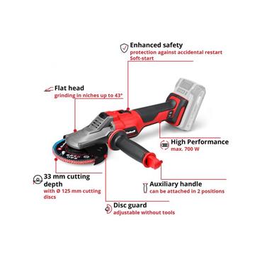 TP-AG 18/125 F Li BL - Solo PROFESSIONAL Angle Grinder 125mm 18V Bare Unit