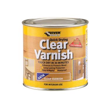 Quick Dry Wood Varnish Satin Clear 250ml